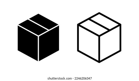 Box icon vector illustration. box sign and symbol, parcel, package