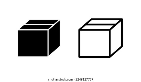 Box icon vector illustration. box sign and symbol, parcel, package
