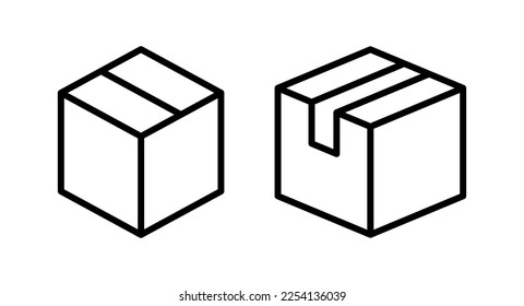 Box icon vector illustration. box sign and symbol, parcel, package