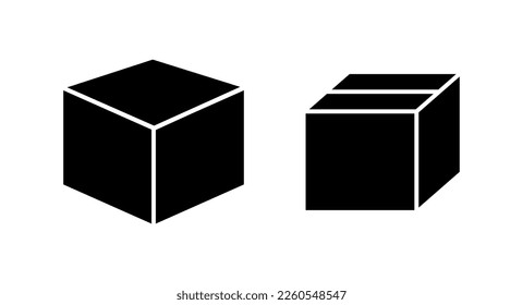 Box icon vector illustration. box sign and symbol, parcel, package