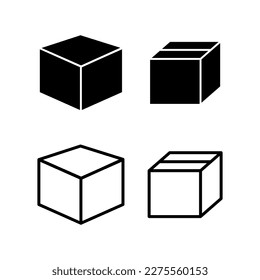 Box icon vector illustration. box sign and symbol, parcel, package