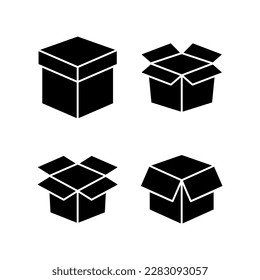 Box icon vector illustration. box sign and symbol, parcel, package