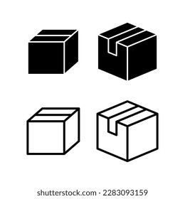 Box icon vector illustration. box sign and symbol, parcel, package