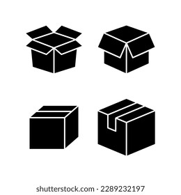 Box icon vector illustration. box sign and symbol, parcel, package