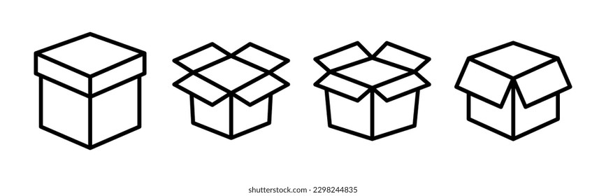 Box icon vector illustration. box sign and symbol, parcel, package