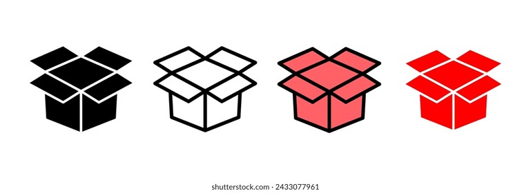 Box icon vector illustration. box sign and symbol, parcel, package