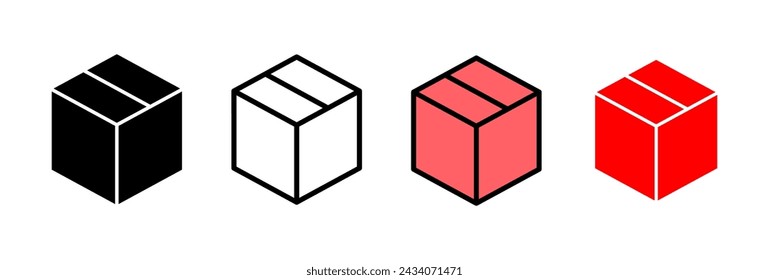 Box-Symbol Vektor-Illustration. Box-Zeichen und -Symbol, Paket, Paket