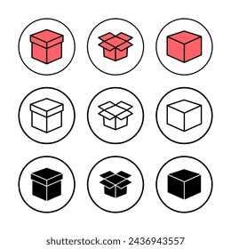 Box icon vector illustration. box sign and symbol, parcel, package