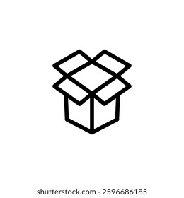 Box icon vector illustration. box sign and symbol, parcel, package