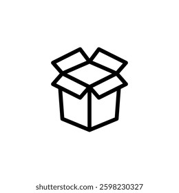 Box icon vector illustration. box sign and symbol, parcel, package