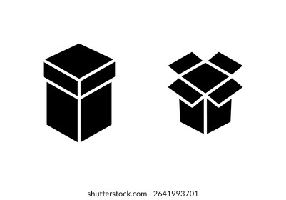 Box icon vector illustration. box sign and symbol, parcel, package