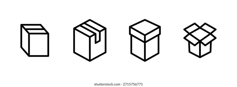 Box icon vector illustration. box sign and symbol, parcel, package