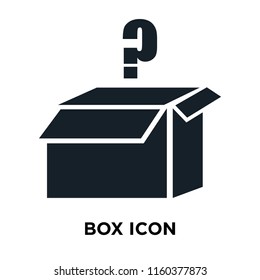 Box icon vector isolated on white background, Box transparent sign