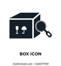 Box icon vector isolated on white background, Box transparent sign