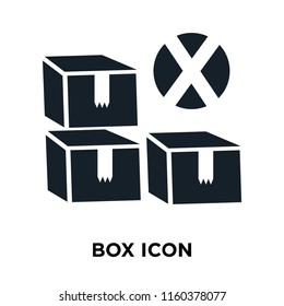 Box icon vector isolated on white background, Box transparent sign