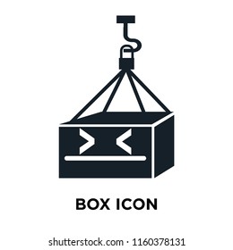 Box icon vector isolated on white background, Box transparent sign