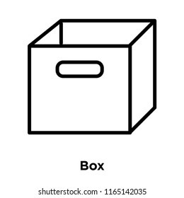 Box icon vector isolated on white background, Box transparent sign , office symbols