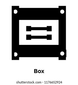 Box icon vector isolated on white background, logo concept of Box sign on transparent background, filled black symbol