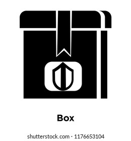 Box icon vector isolated on white background, logo concept of Box sign on transparent background, filled black symbol