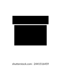 Icono de cuadro vector. Signo de ilustración de paquete. Símbolo de cartón o logotipo.