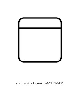 Icono de cuadro vector. Signo de ilustración de paquete. Símbolo de cartón o logotipo.