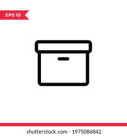 Box icon vector. Package sign