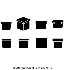 Box icon vector set. Package illustration sign collection. Carton symbol or logo.
