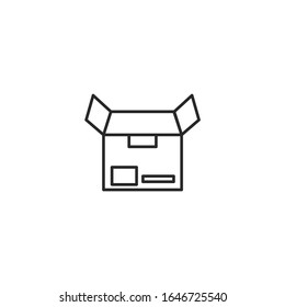 box Icon vector sign isolated for graphic and web design. box symbol template color editable on white background.