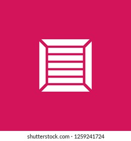 box icon vector. box sign on pink background. box icon for web and app