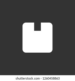 box icon vector. box sign on black background. box icon for web and app