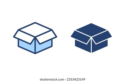 Vector de icono de caja. signo y símbolo de caja, paquete
