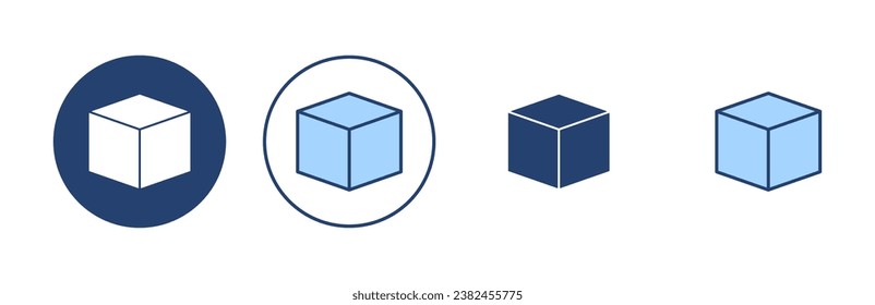 Vector de icono de caja. signo y símbolo de caja, paquete