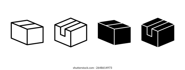 Kastensymbol, Vektor. Kastenzeichen und Symbol, Paket, Paket