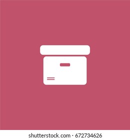 box icon. vector sign symbol on white background