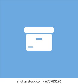 box icon. vector sign symbol on white background