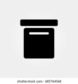 box icon. vector sign symbol on white background