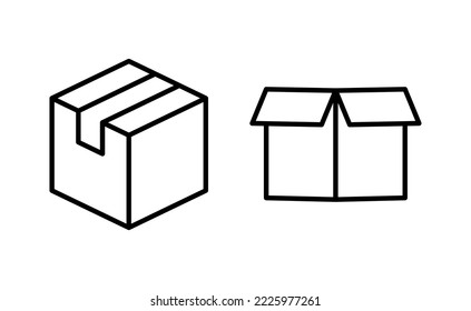 Box icon vector for web and mobile app. box sign and symbol, parcel, package