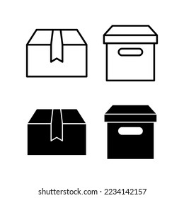 Box icon vector for web and mobile app. box sign and symbol, parcel, package