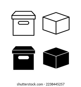 Box icon vector for web and mobile app. box sign and symbol, parcel, package