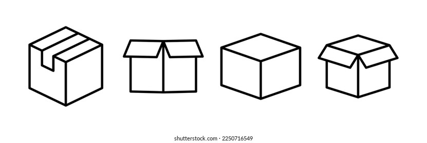 Box icon vector for web and mobile app. box sign and symbol, parcel, package