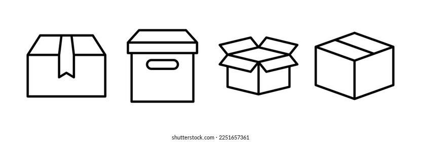 Box icon vector for web and mobile app. box sign and symbol, parcel, package