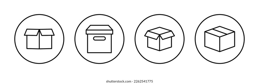 Box icon vector for web and mobile app. box sign and symbol, parcel, package