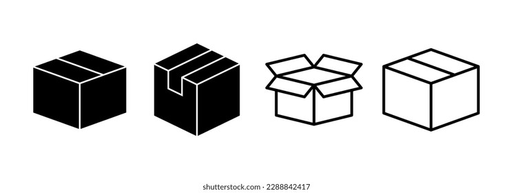Box icon vector for web and mobile app. box sign and symbol, parcel, package