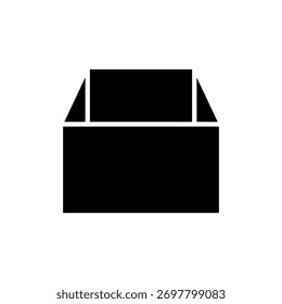 Vetor de ícone de caixa para aplicativo móvel e Web. sinal de caixa e símbolo, pacote, pacote