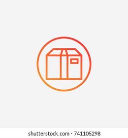 Box icon.gradient illustration isolated vector sign symbol
