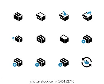 Box Icons on white background. Vector illustration. 