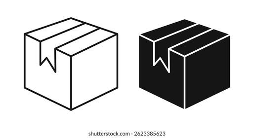 Box icons on white background for web