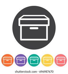 Box icons. Vector illustration.
