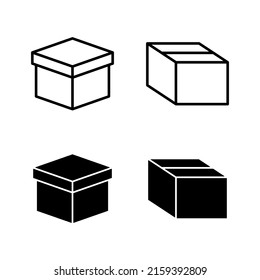 Box icons vector. box sign and symbol, parcel, package