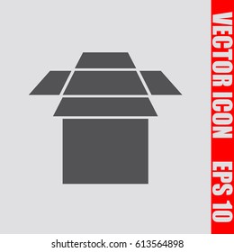 Box icon,sign,symbol isolated in flat style.Vector illustration.